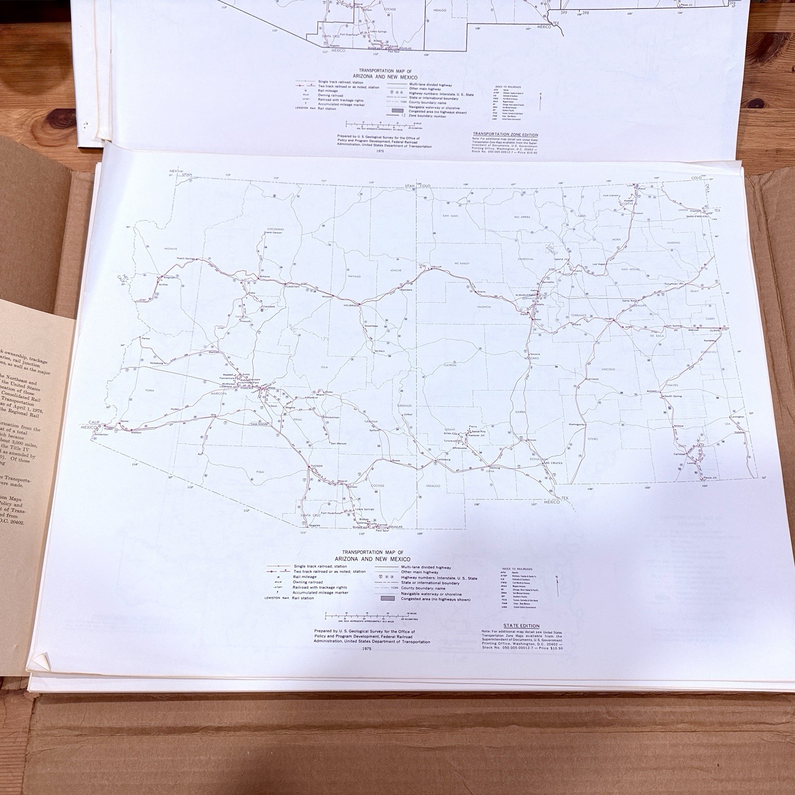 Rare 1975 Prince Lithograph Federal Railroad Atlas (80 Map Collection)