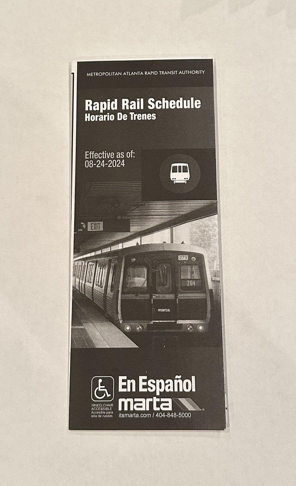MARTA Rapid Rail Schedule – 2024