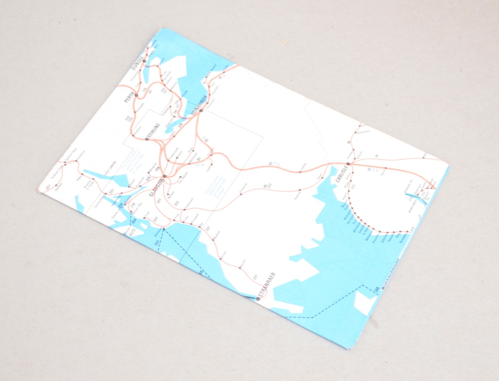 Railway Pocket Map British Rail Passenger Network 1989