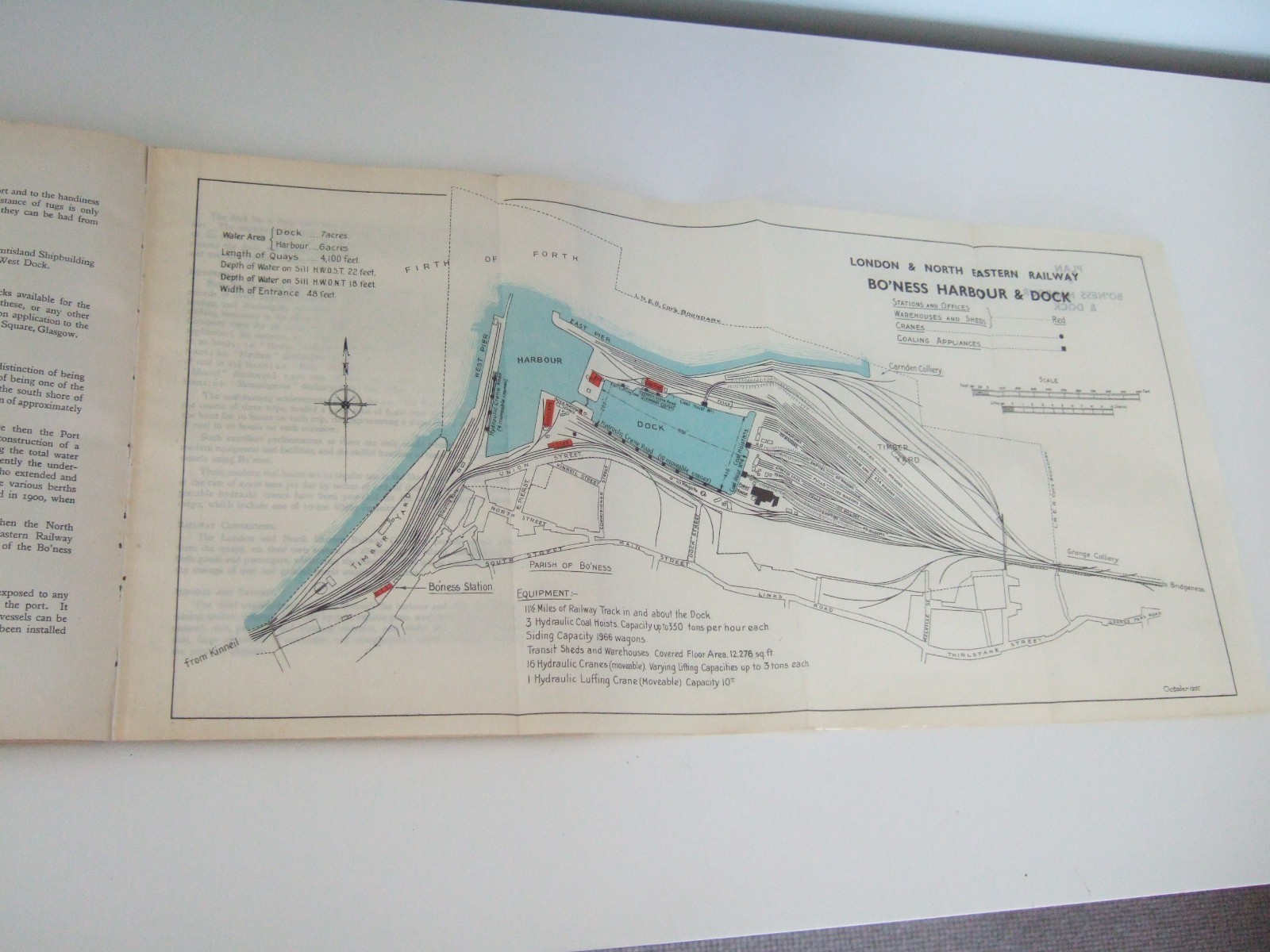 1936 Ports of the LNER Book. 11 Fold-Out Dock Plans. Dock Info, Steamer Services