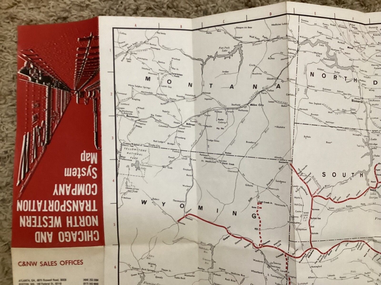 1979 CHICAGO AND NORTH WESTERN TRANSPORTATION COMPANY SYSTEM MAP