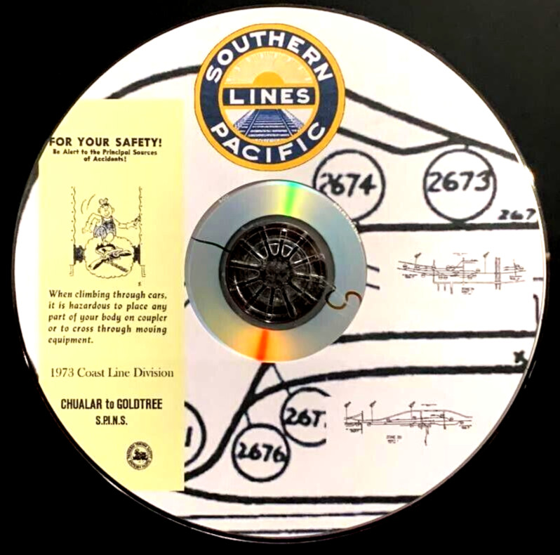 Southern Pacific RR 1973 Coast Line Chualar to Goldtree SPINS PDF pages on DVD