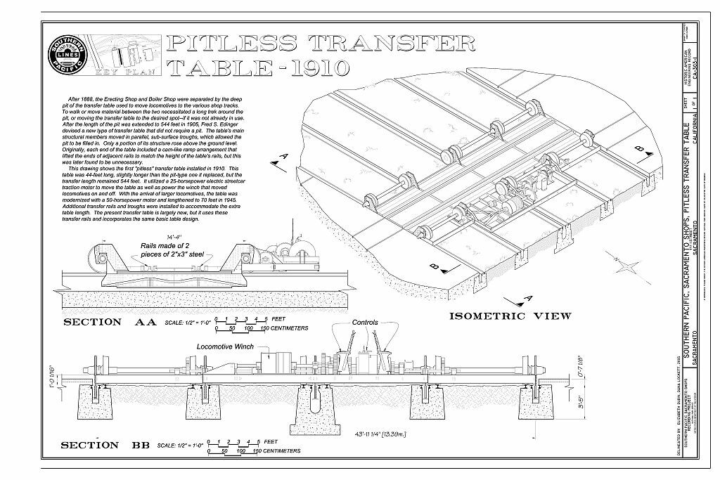 Southern Pacific Sacramento Shops Historic Drawings/Photos/Data PDF pages on DVD