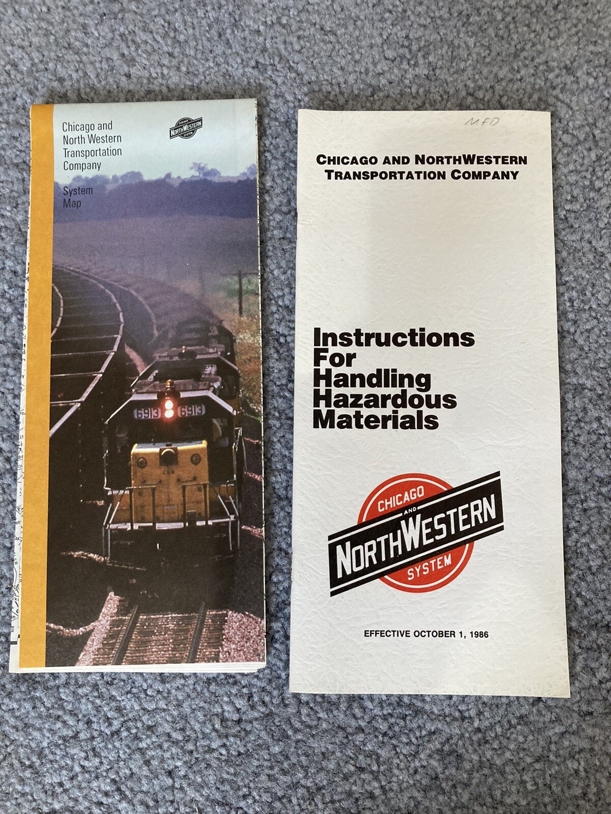 Chicago & North Western Railway 1985 System Map & Hazmat Handling Guide