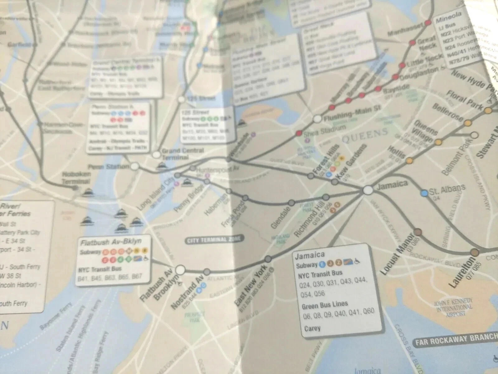RARE Vintage MTA Regional Transit Guide Map NYC New York City LIRR Railroad SIRT