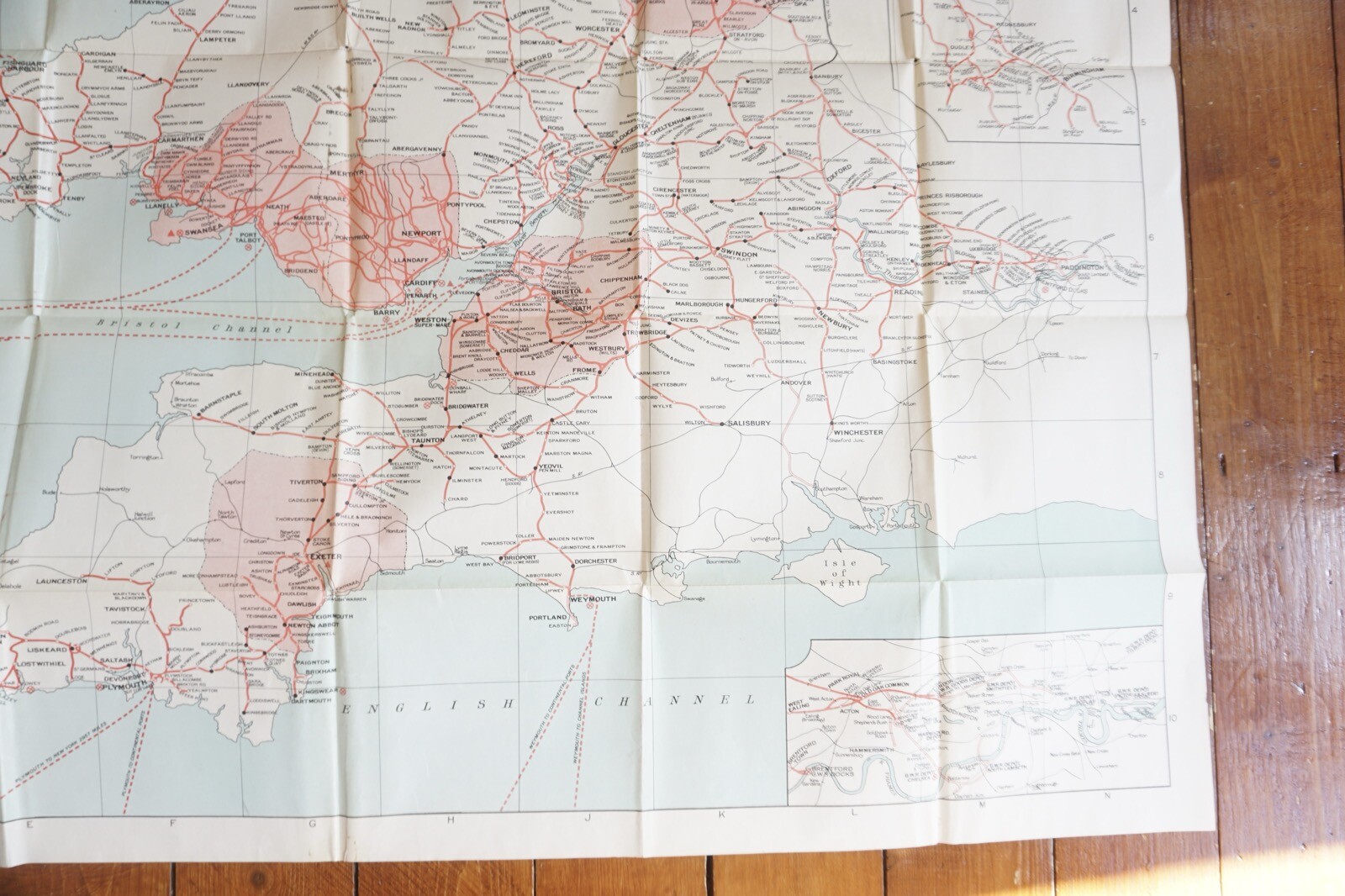 Sept 1933 GWR Railway Large Map