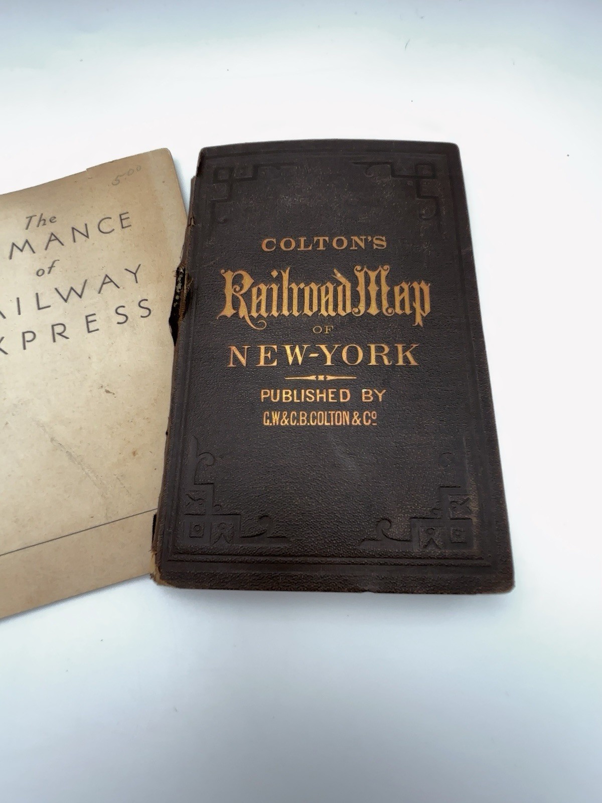 Railroad Collectibles Coltons Rail Road Map NY Canada 1883 & Romance Of Railway