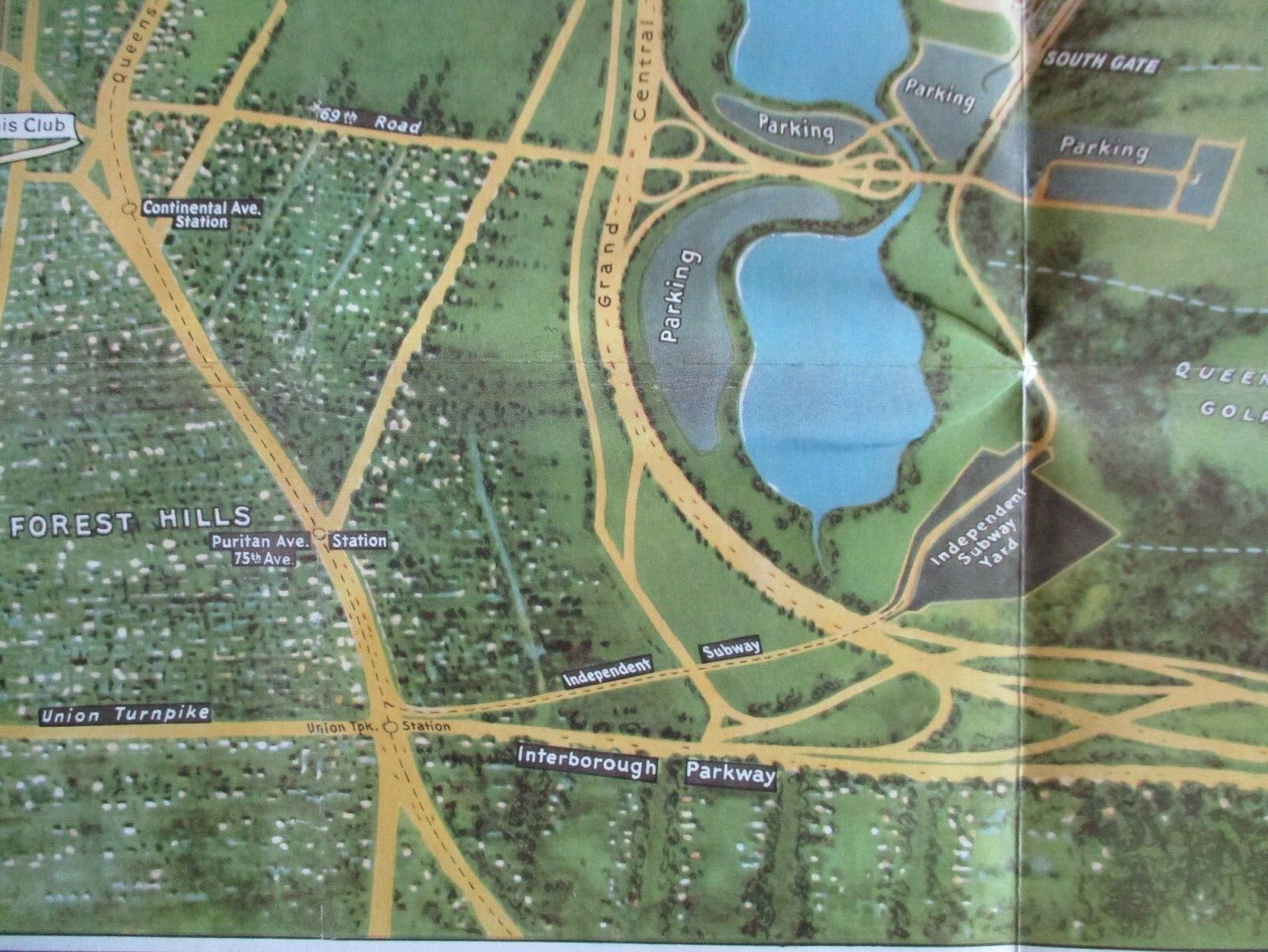 1939 C.S. Hammond & Co Aerial Map New York World’s Fair Flushing Meadow NY REPRO