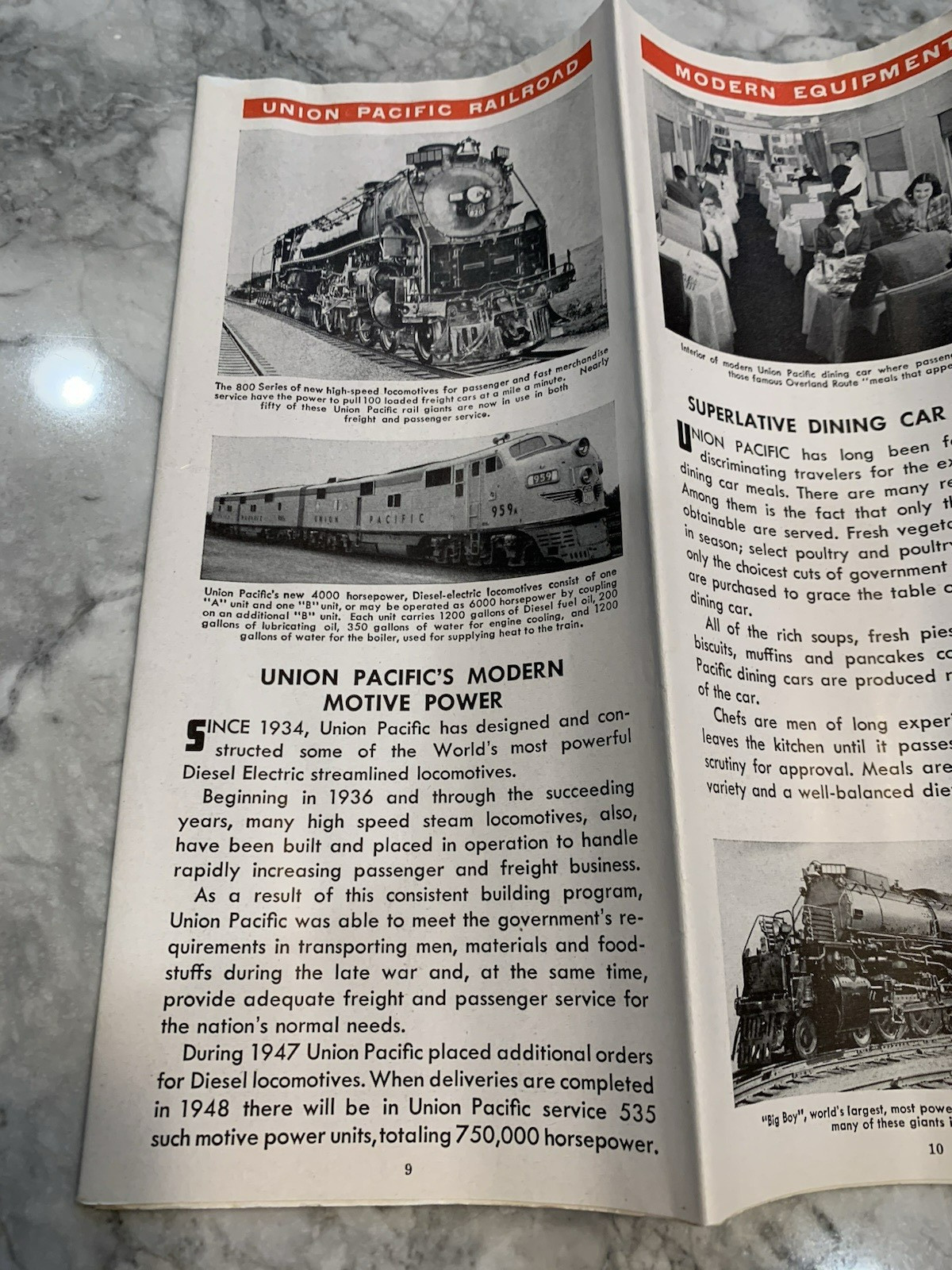 Vintage Map Of The United States Union Pacific Railroad Brochure Pamphlet