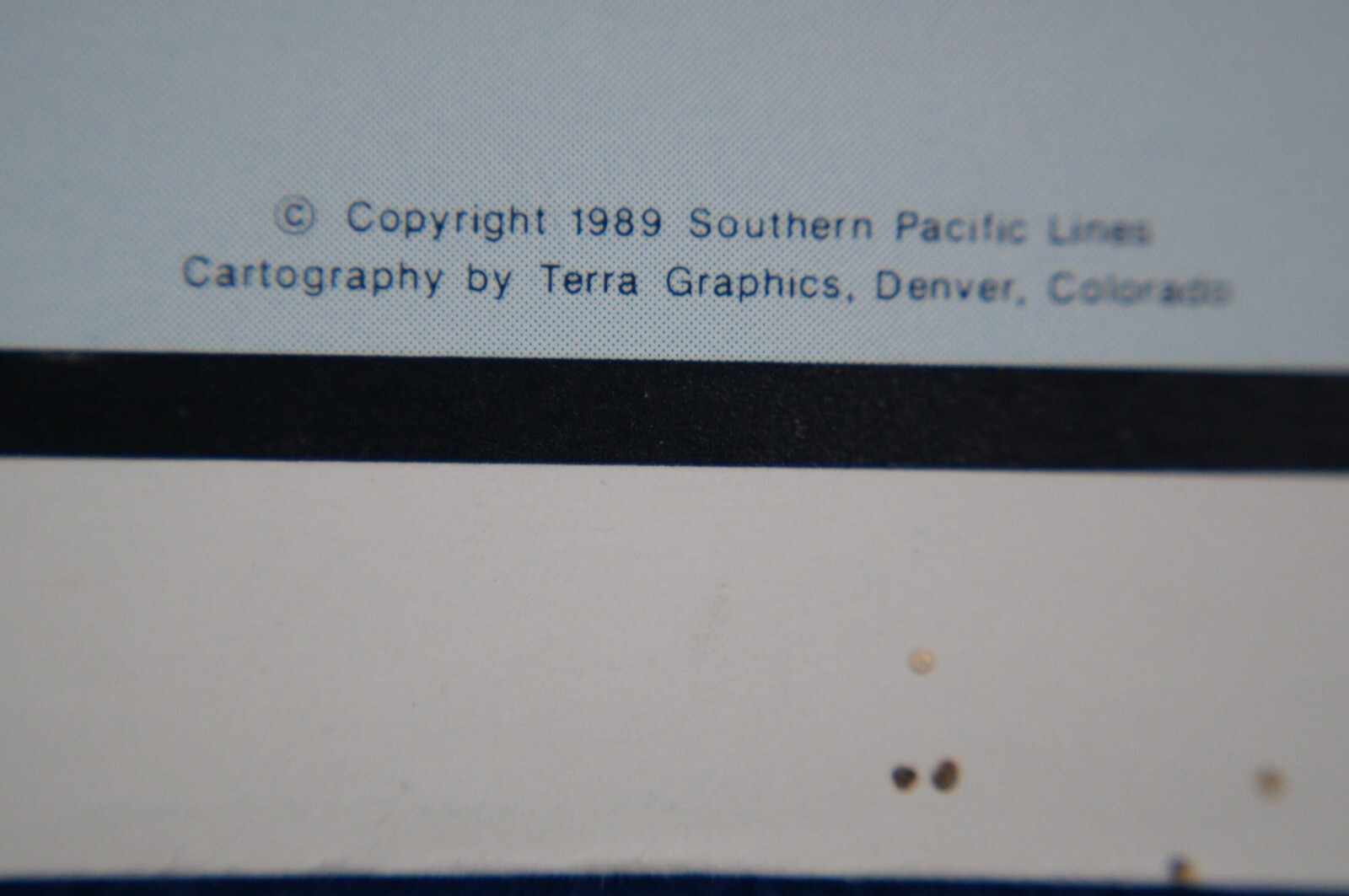1989 Southern Pacific Lines Service Routes Map Poster 38×25″