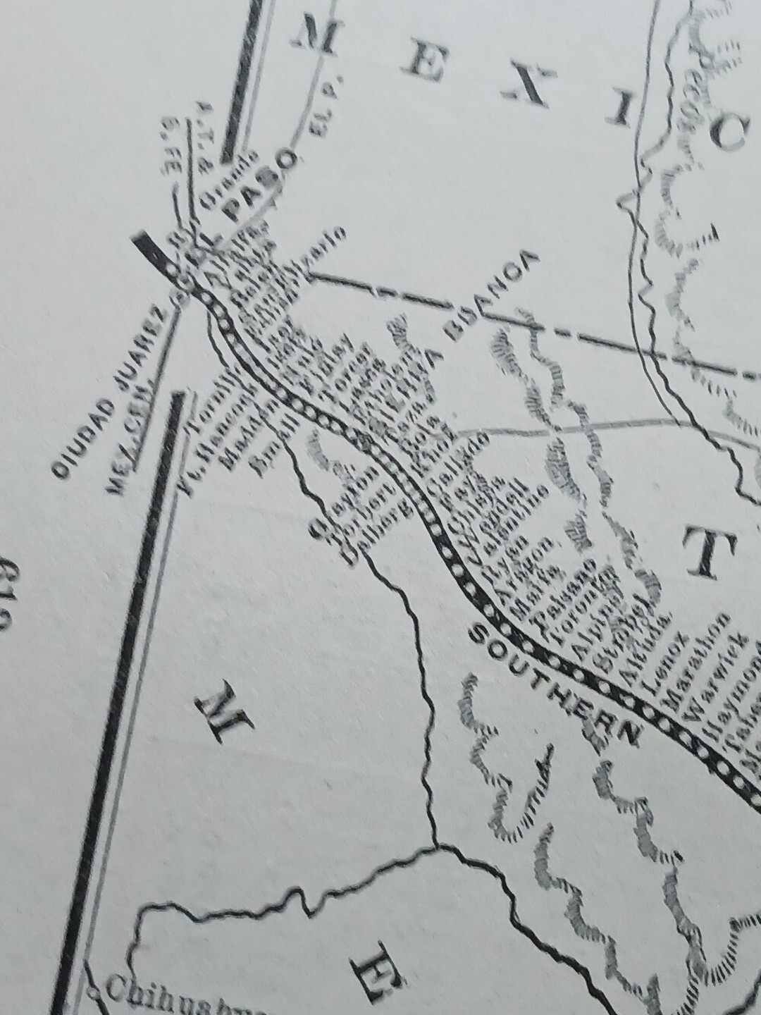 1906 Railroad Route Map SOUTHERN PACIFIC SYSTEM Atlantic Texas Louisiana Train