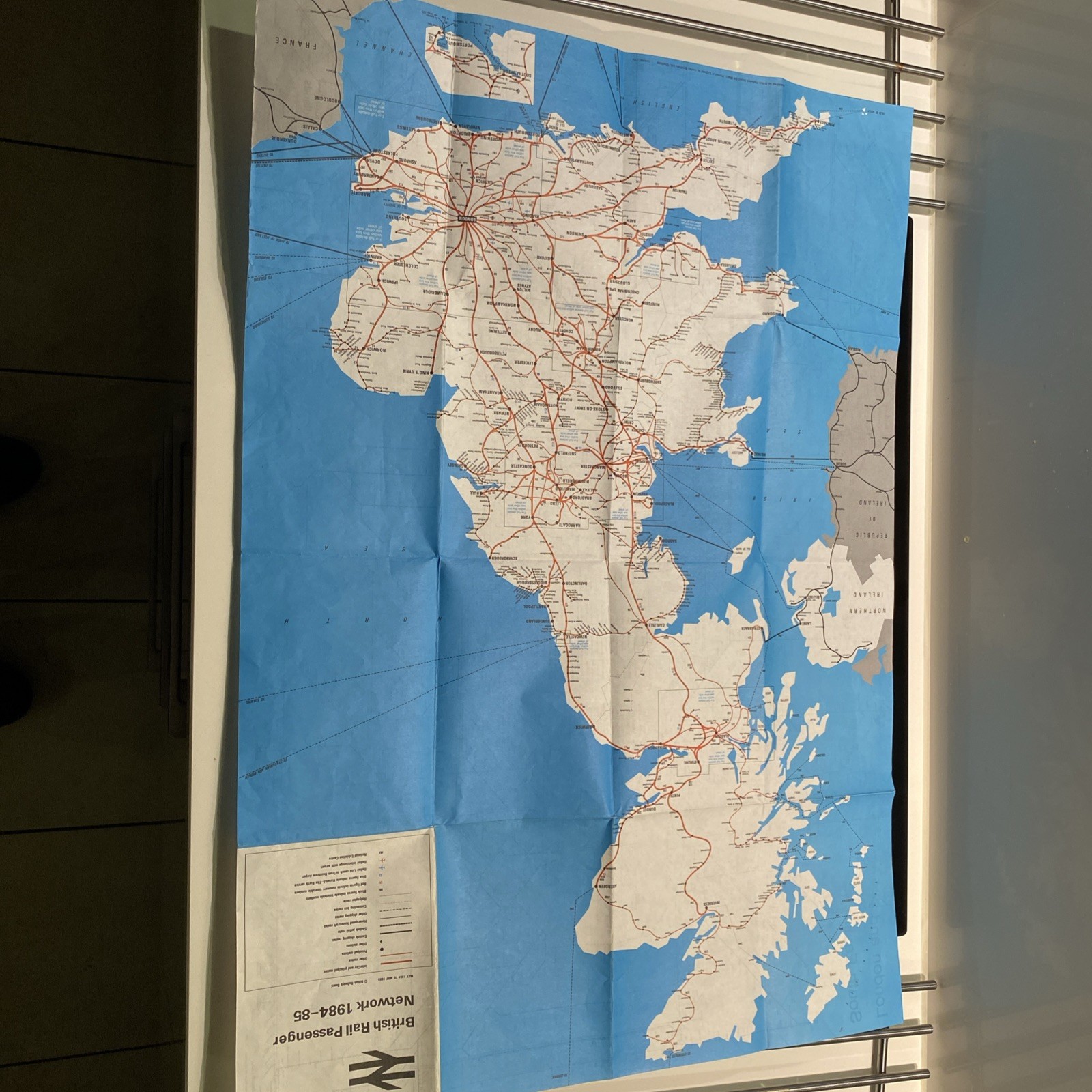 British Rail Passenger Network MAP 1984-85 – VG Cond
