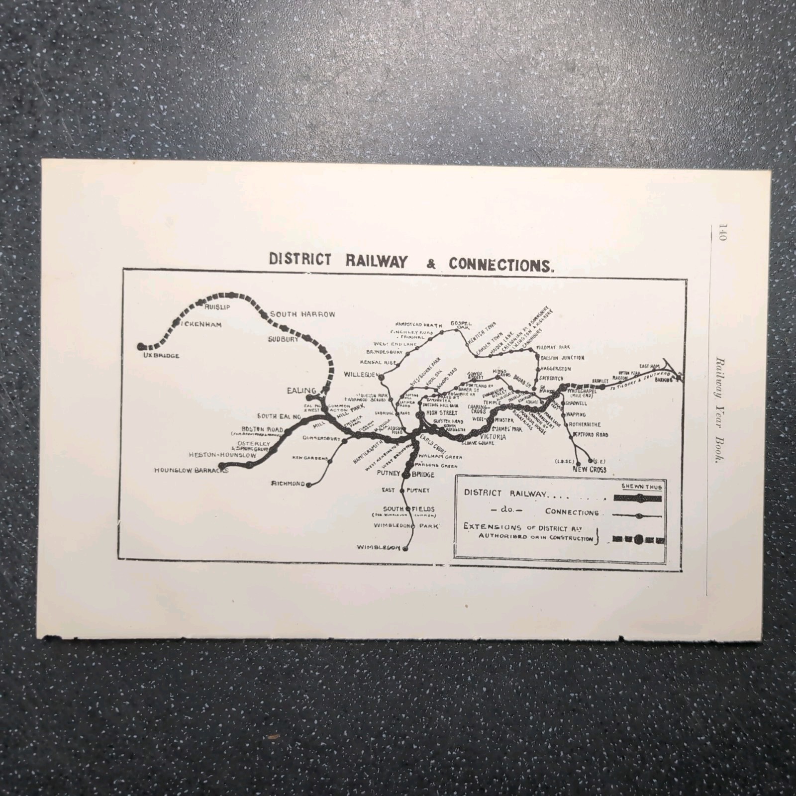 Original 1902 Map of The District Railway And It’s Connections