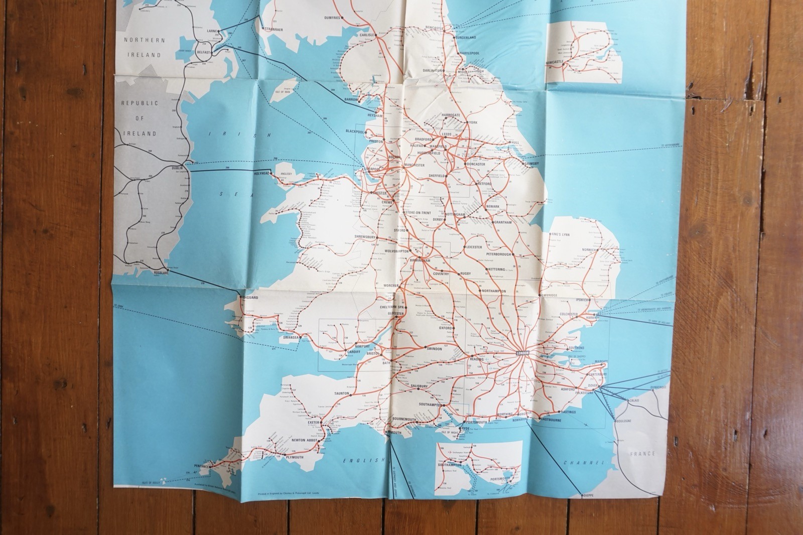 Jan 1975 British Rail Passenger Network Railway Map