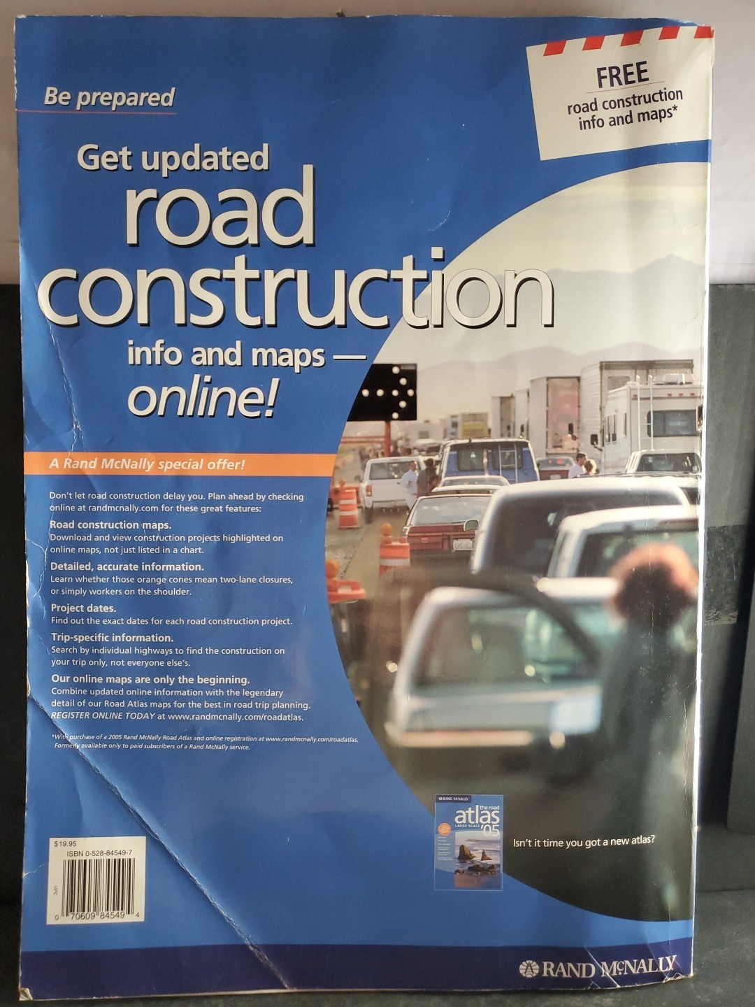 Rand McNally Road Atlas Large Scale 2005 USA Maps 32% Bigger 4800 Updates