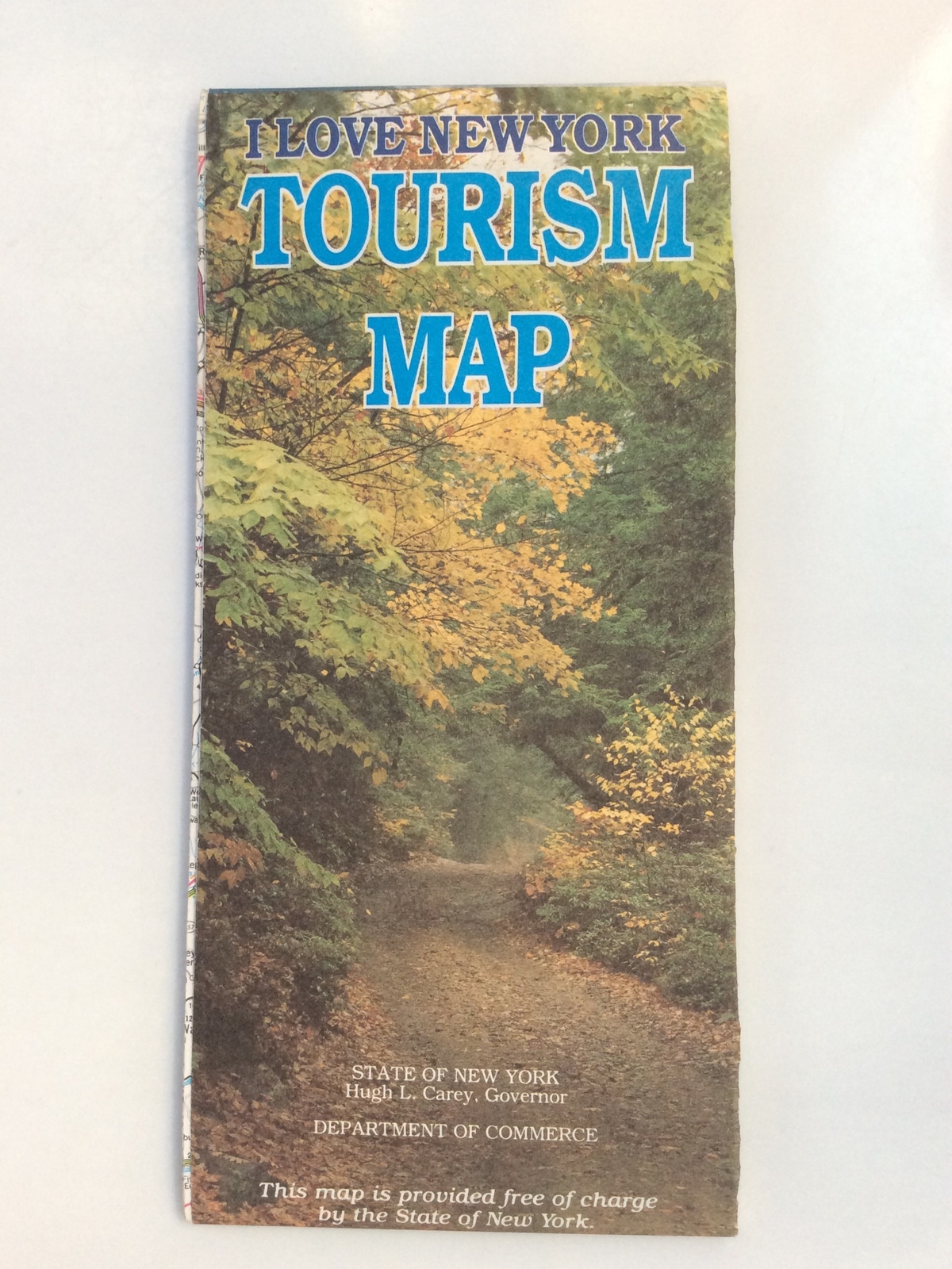 Vintage Sheet Map – I Love New York Tourism Map – USA – 1981