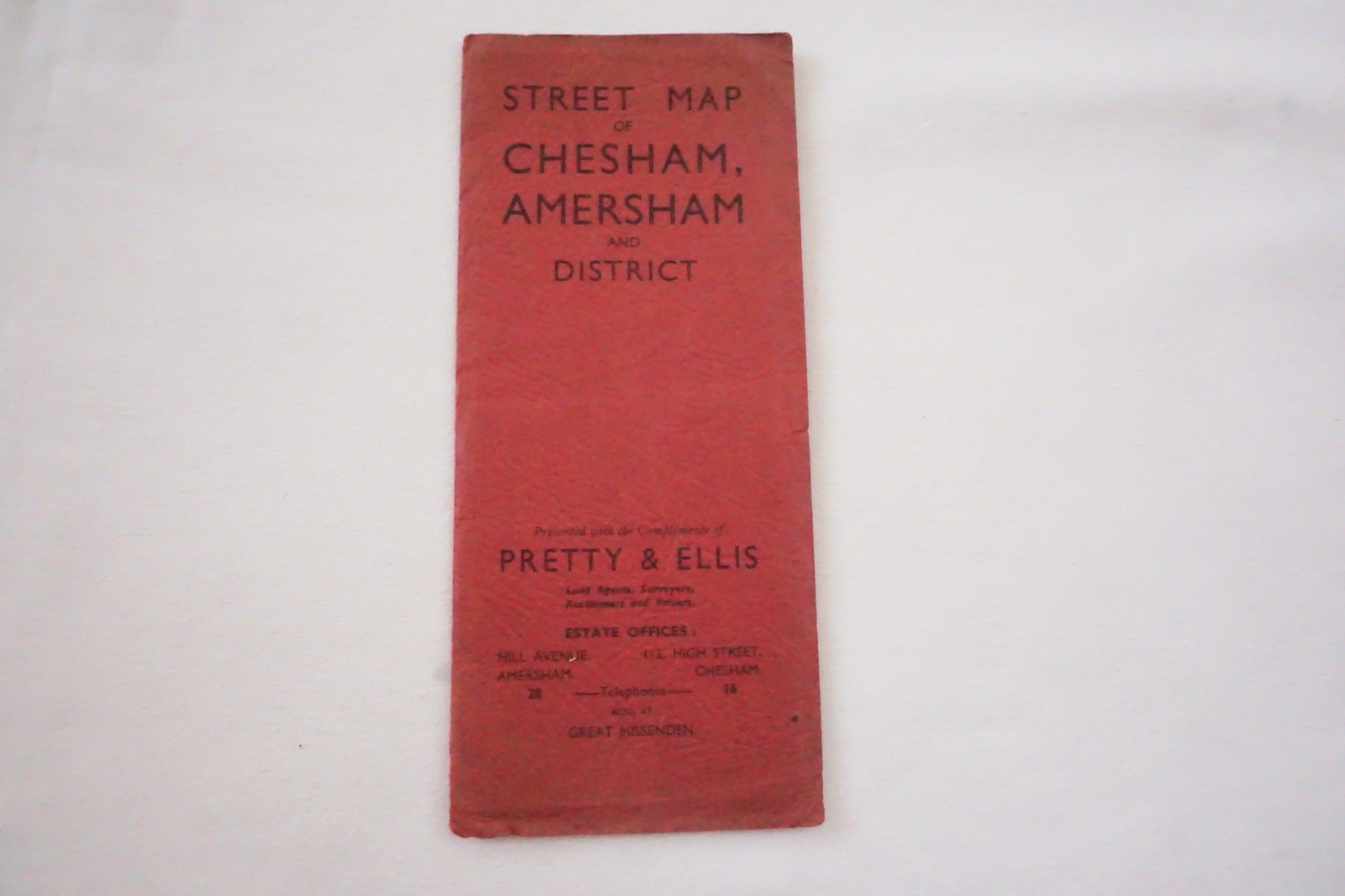 c1930s Chesham Amersham & District Railway Map