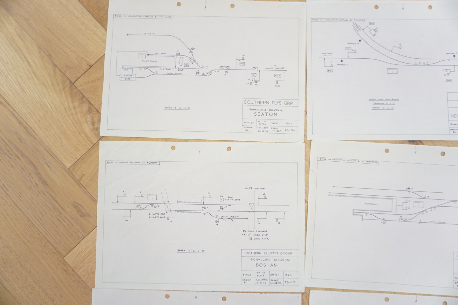 1960s Reprint Railway Track Plan Map Southern Region x10 Ref B