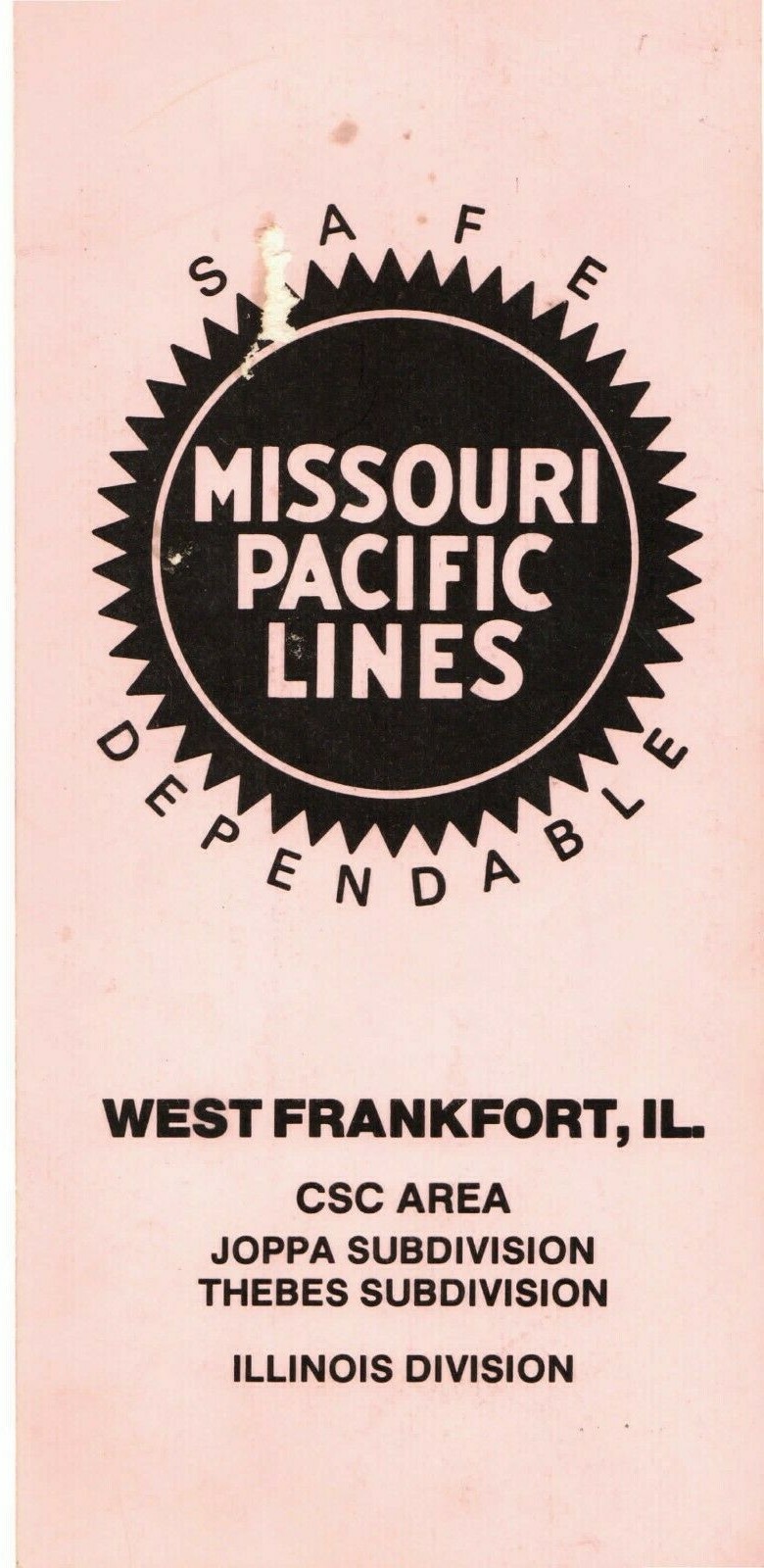 Missouri Pacific 1982 W Frankfort, IL Joppa – ILL Div ZTS PDF Pages on DVD