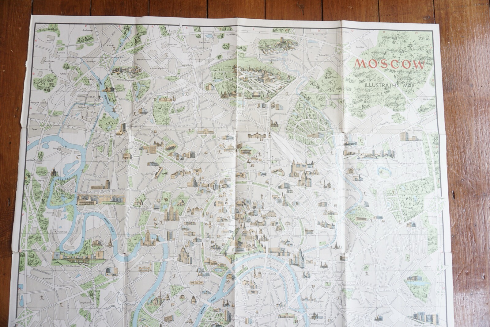 c1960s 1970s Moscow Russia Railway Map