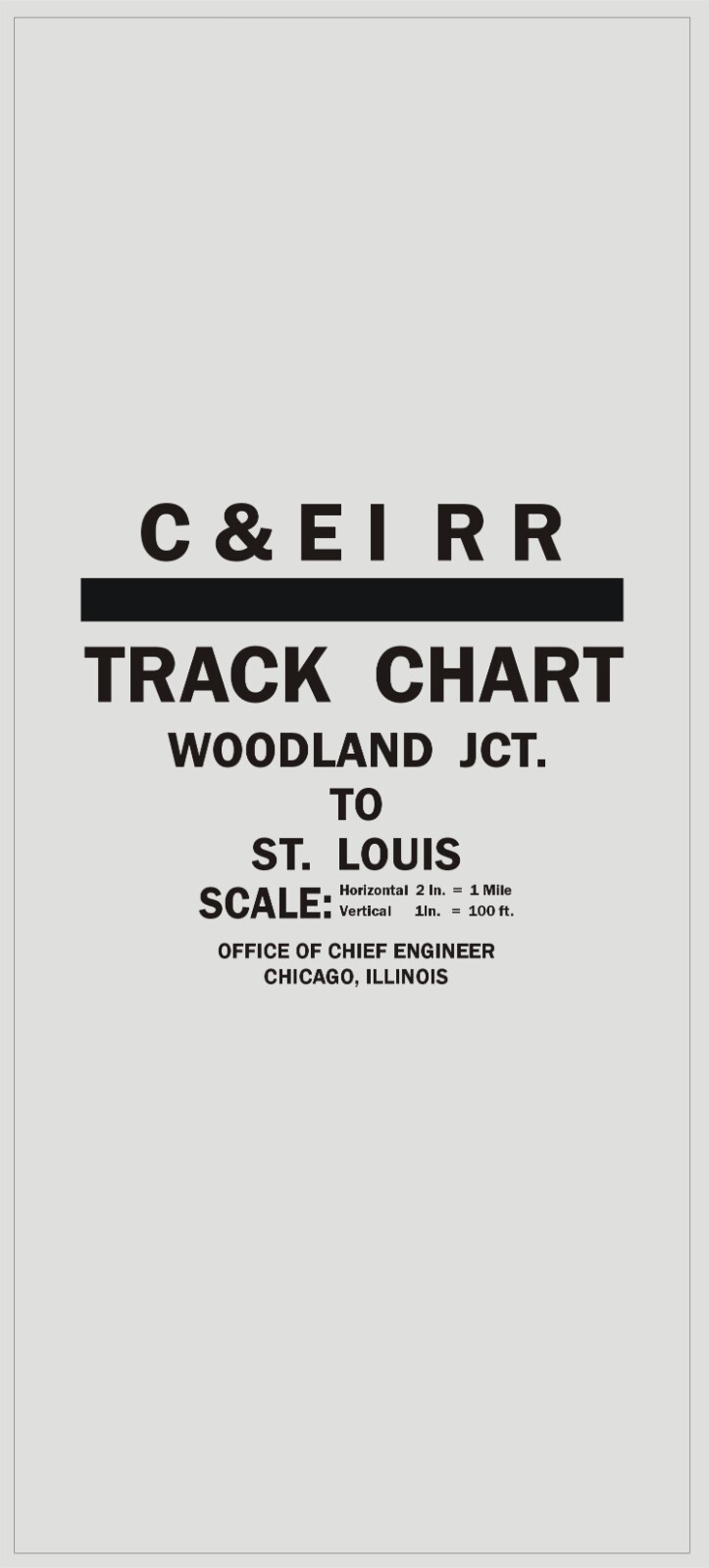 Chicago & Eastern Illinois Railroad St Louis Line Track Chart PDF Pages on DVD