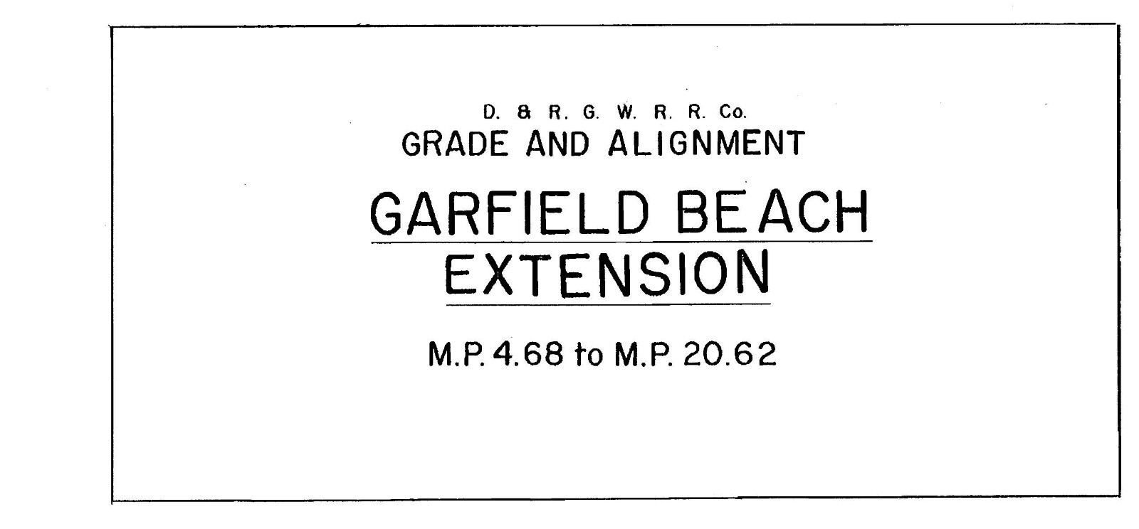 Denver & Rio Grande Western Utah Branches Grade & Alignment PDF Pages on DVD