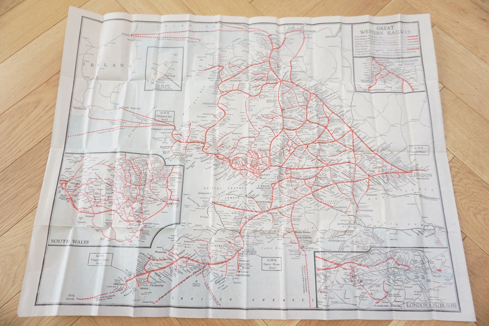 GWR System Map Pocket Railway Map & Pouch