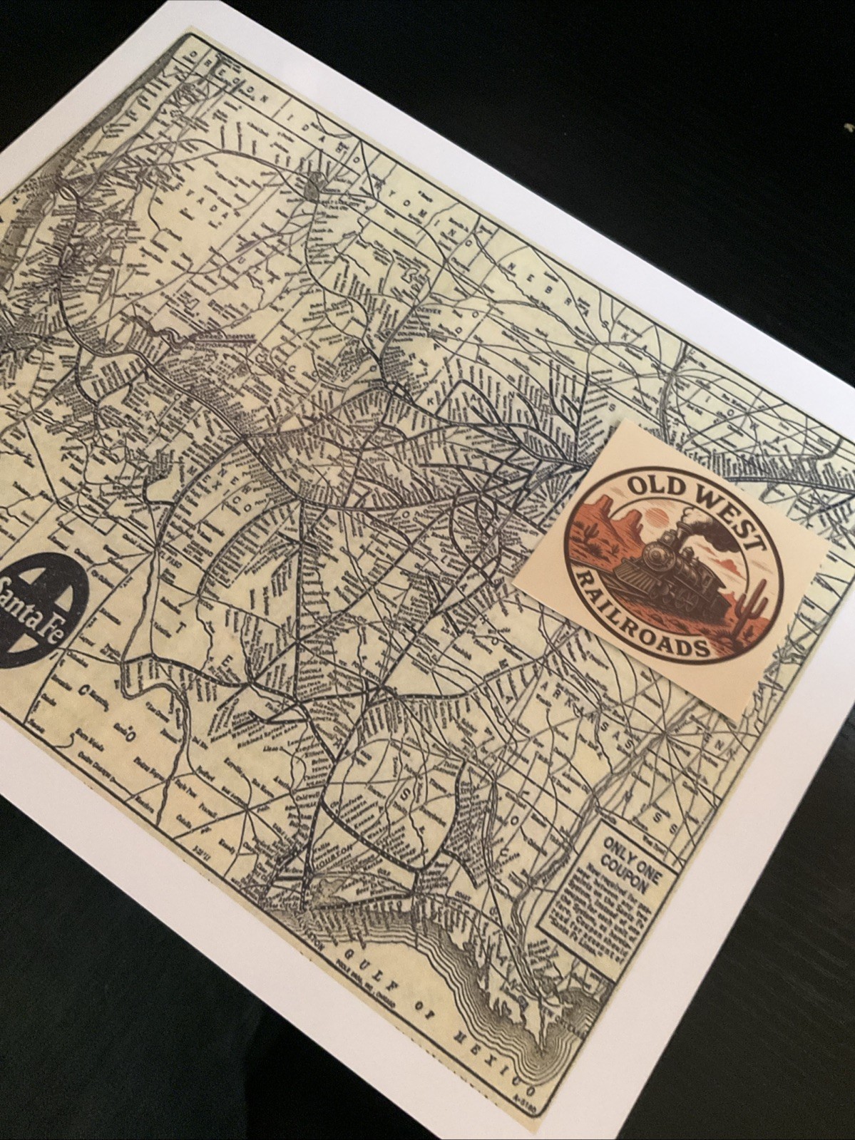 Santa Fe Railway ATSF Railroad Route Map