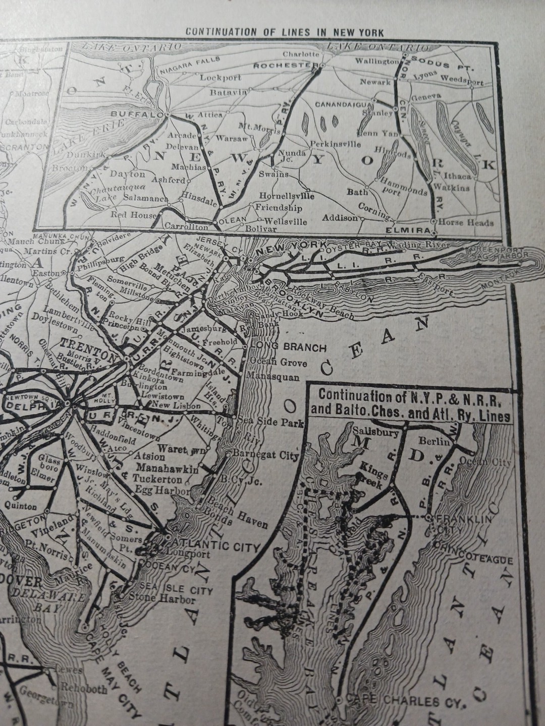 1905 Train Route Map PENNSYLVANIA RAILROAD All Lines East Of Pittsburgh
