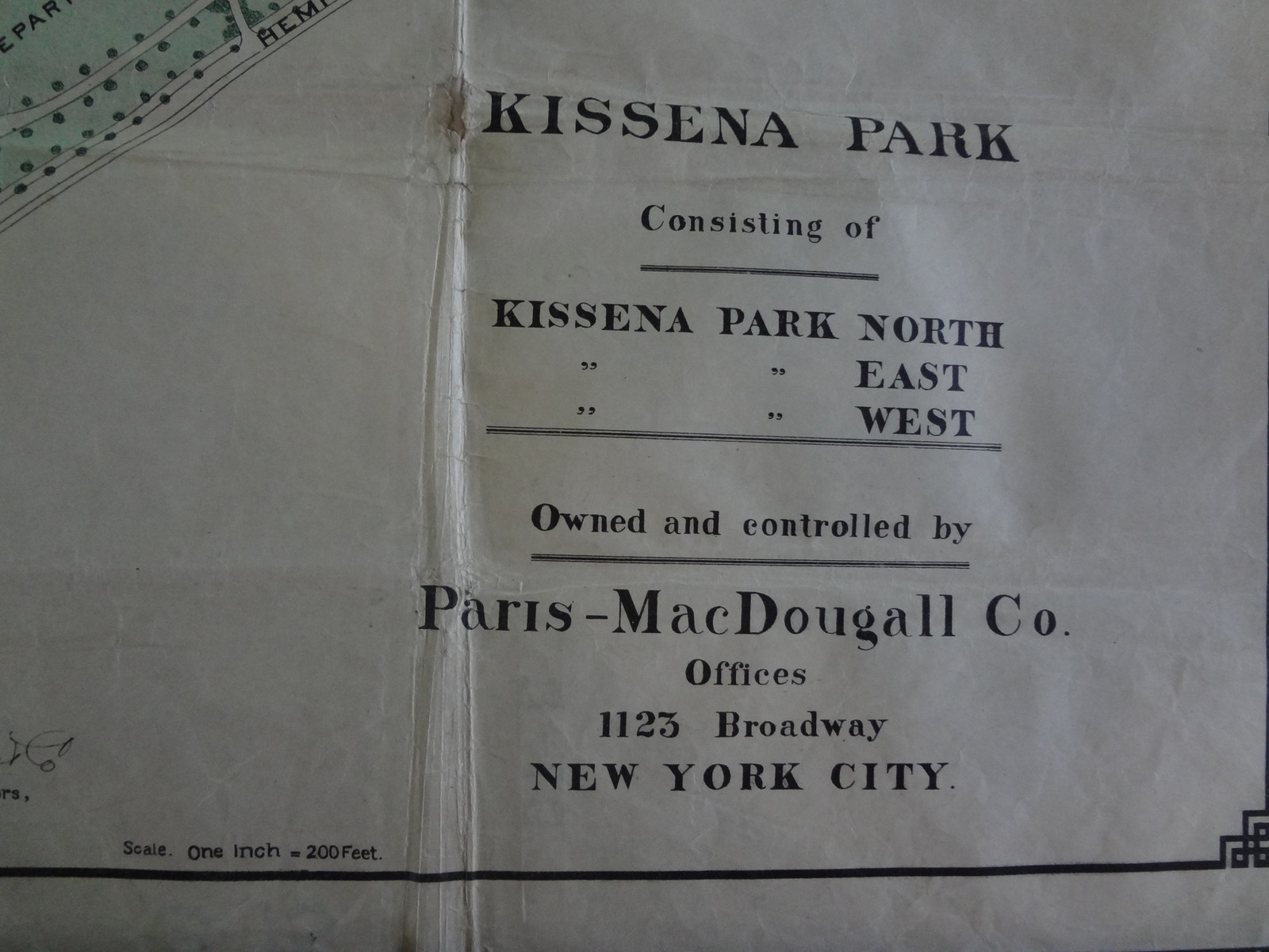 Rare 28 X 32 1908 Kissena Park Flushing Queens LIRR NYC Original Map