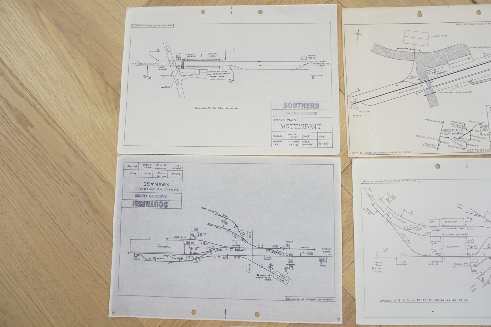1960s Reprint Railway Track Plan Map Southern Region x8 Ref A