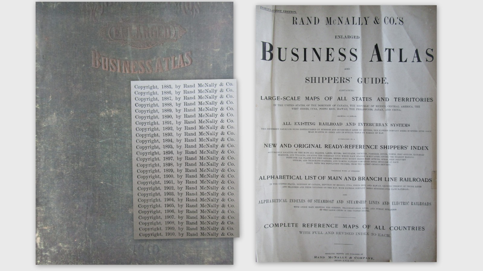KY 1903, 1910 DATED KENTUCKY RAILROAD Map. McNally Business. INTERURBAN ELCTRIC