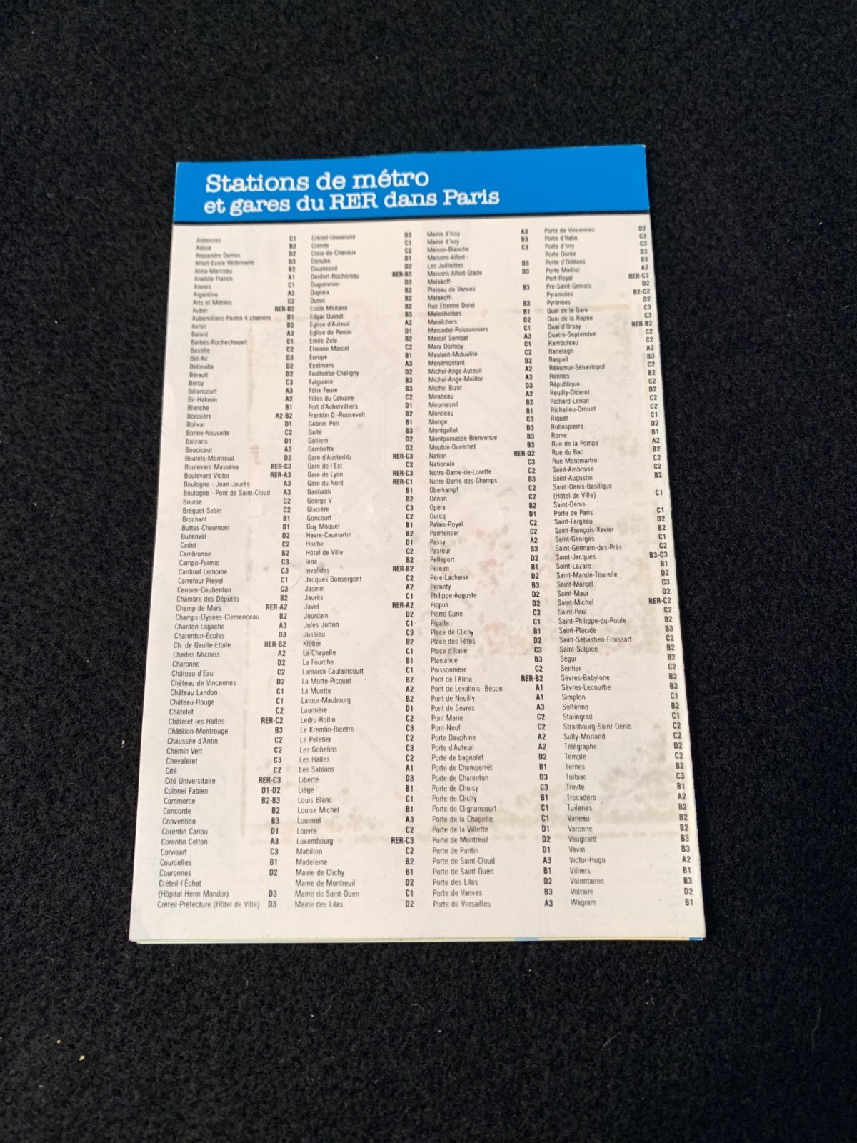 Paris/London Transit Ephemera (’83 Paris Bus Map, ’09 Tube Map, 2 Oyster Cards)