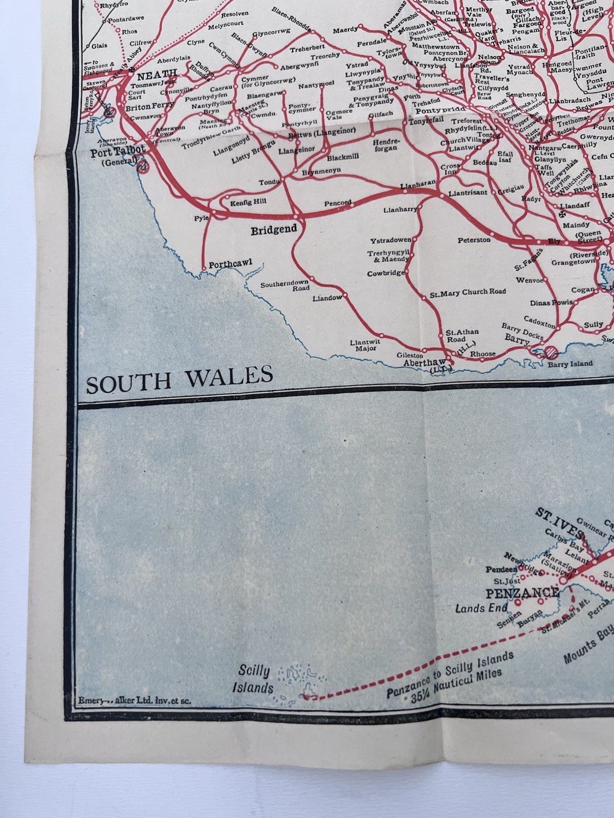 GWR ‘Winter Resorts’ brochure Fold-out system map c1926–30 Great Western Railway