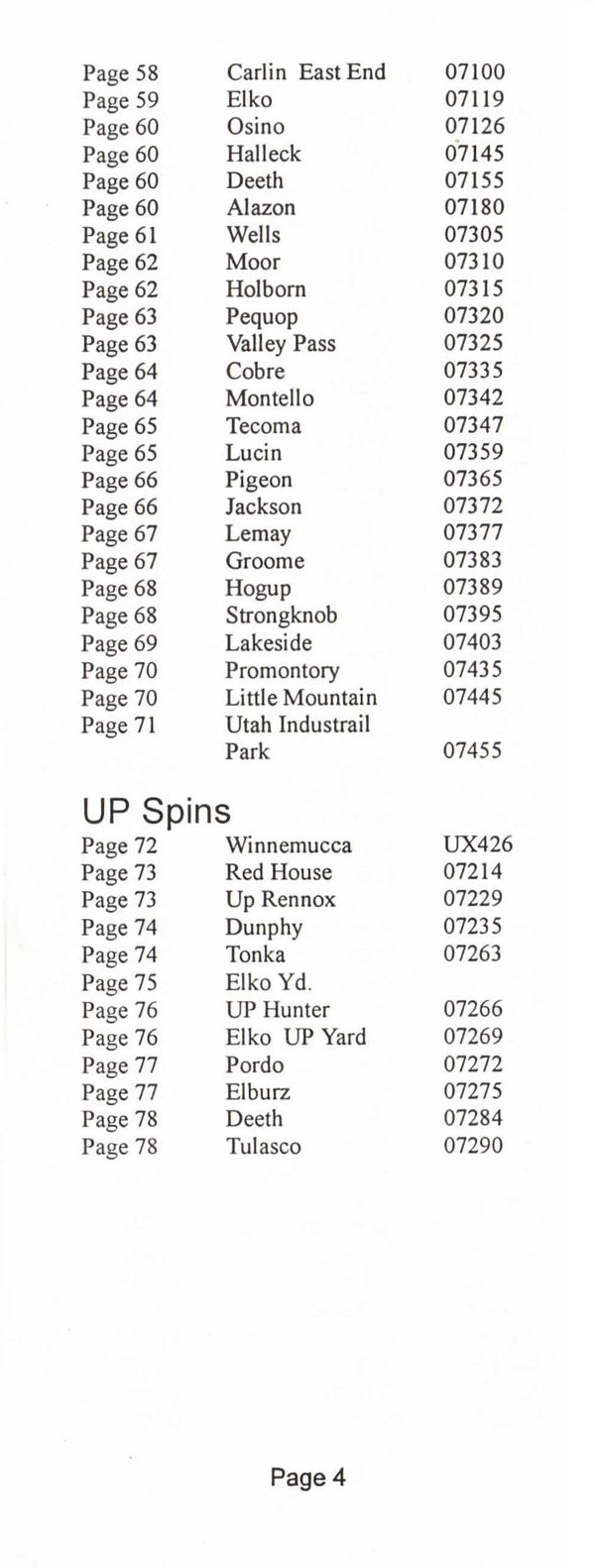 Southern Pacific RR/UP 1979 Rocklin to Ogden S.P.I.N.S./ZTS pages on DVD