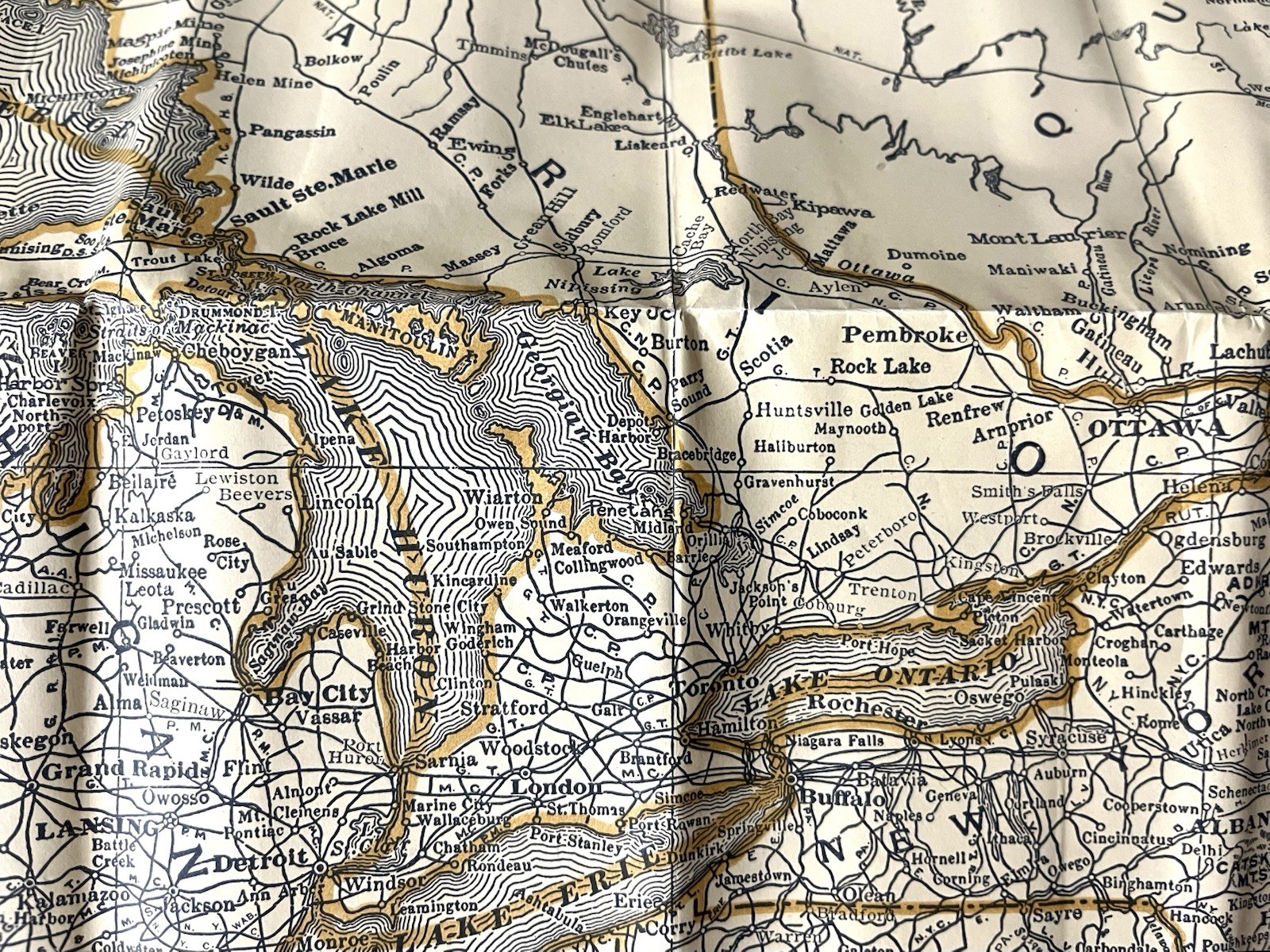 1910 Rand McNally New Official Railroad Map of the United States & So. Canada