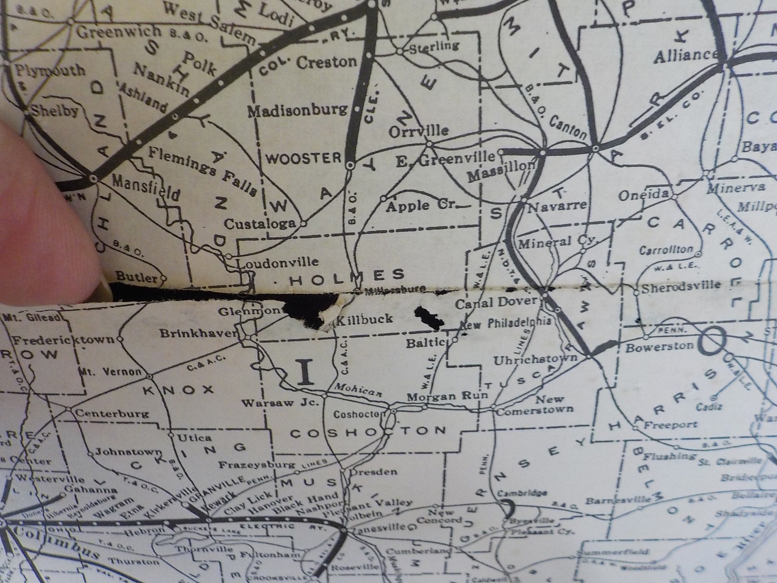 Map Central ELectric Traffic Association 1912-1923 REPRODUCED 1941