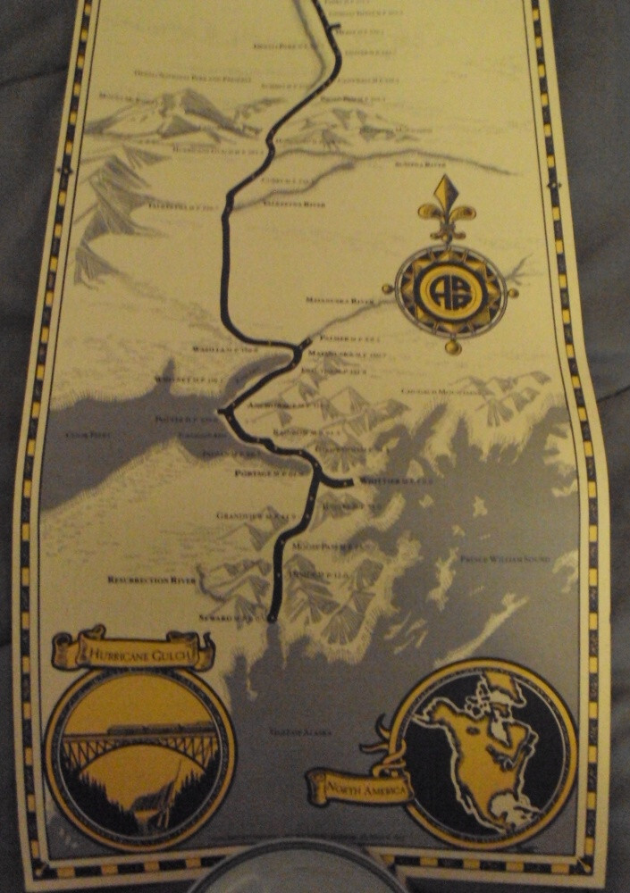 1993 Alaska Railroad corp map 9″ x 23″ poster