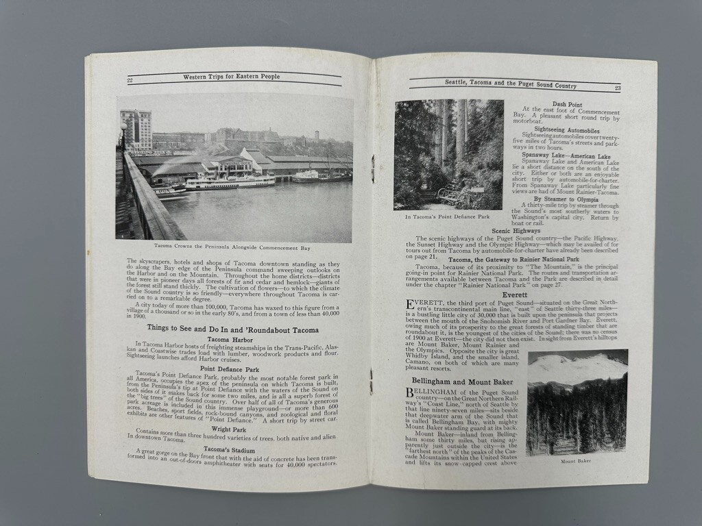 1910 GREAT NORTHERN RAILWAY Railroad WESTERN TRIPS Eastern People Advertising