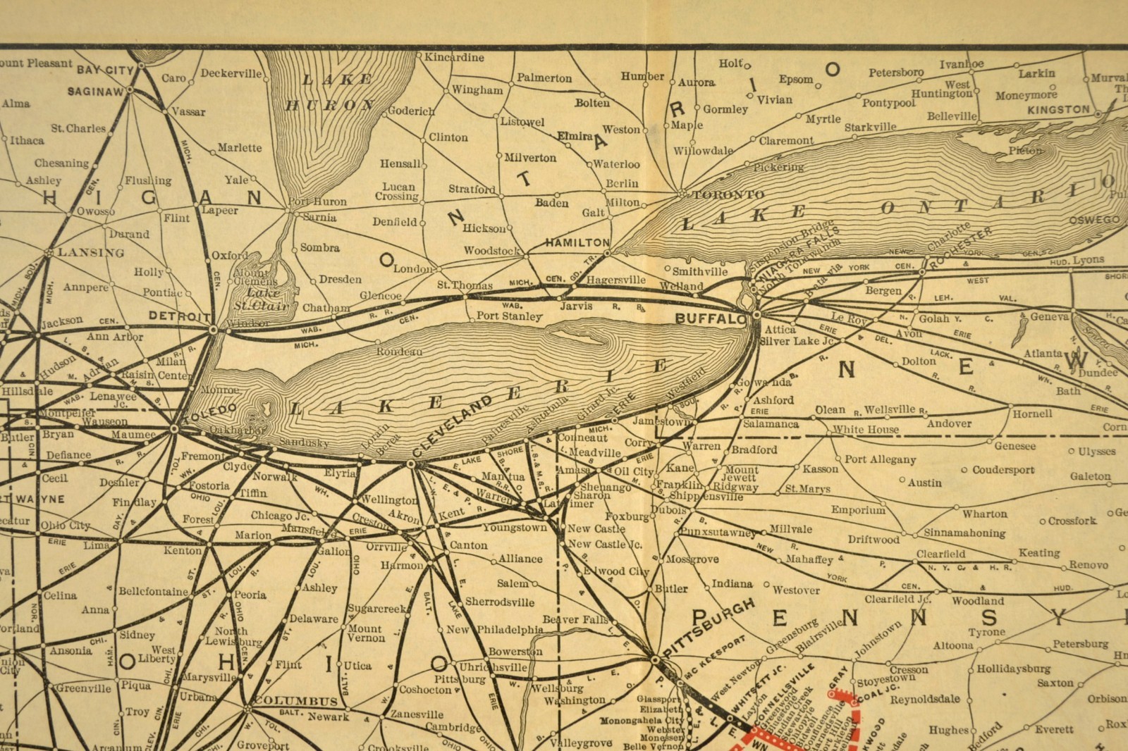 Antique WESTERN MARYLAND RAILWAY Map WM Railroad LARGE Mason Dixon Line