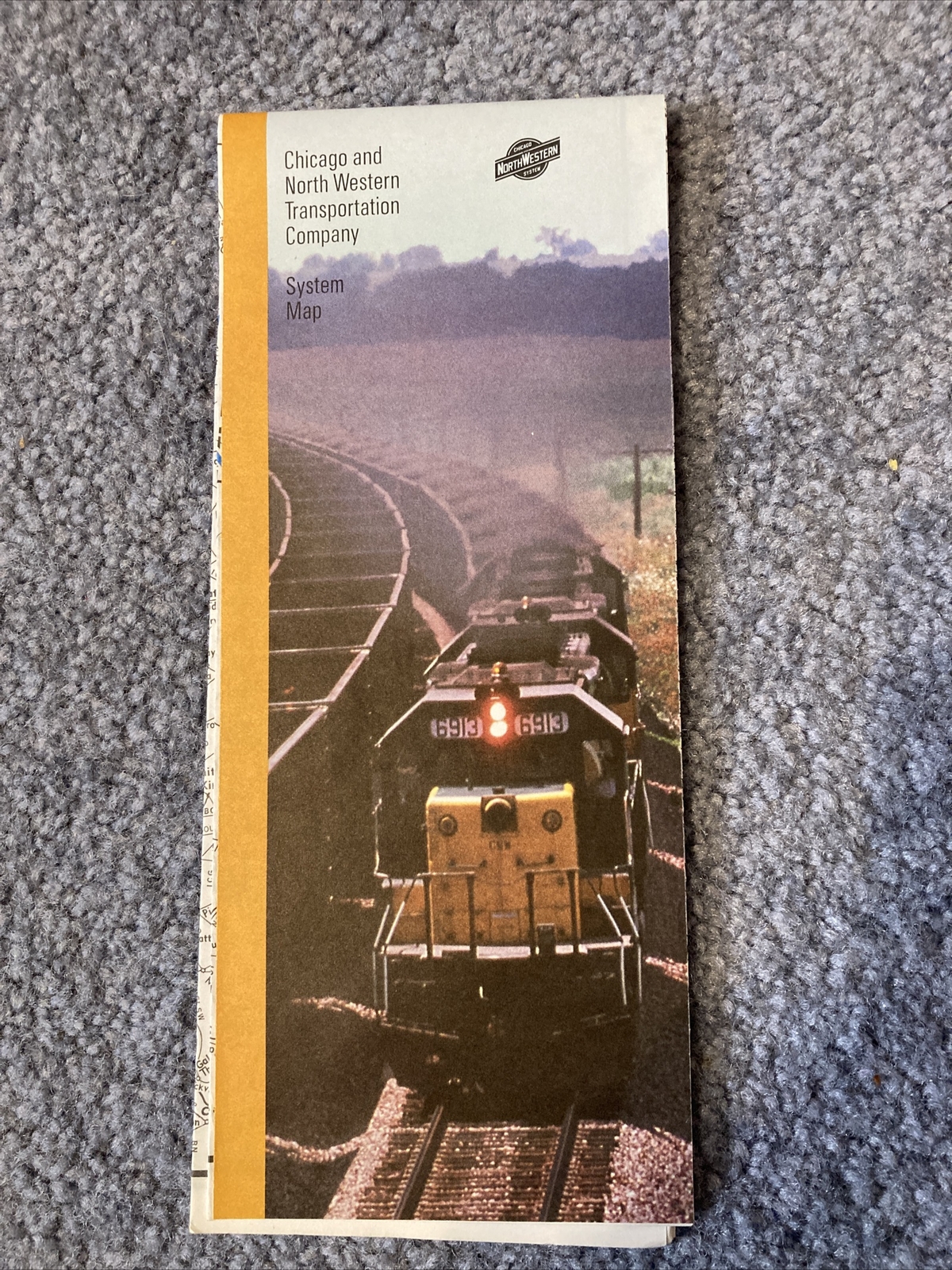 Chicago And North Western Transportation Railroad Company System Map 8/85