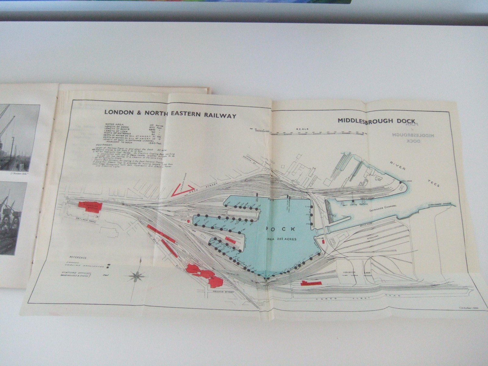 1936 Ports of the LNER Book. 11 Fold-Out Dock Plans. Dock Info, Steamer Services