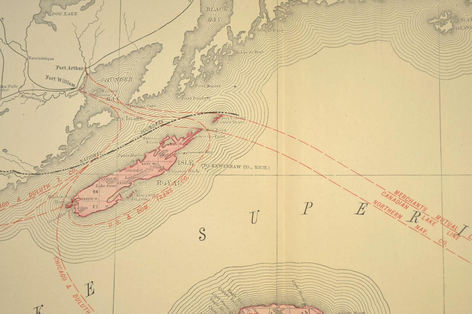 1911 Antique Northern Michigan Railroad Map ORIGINAL Atlas Map DATED