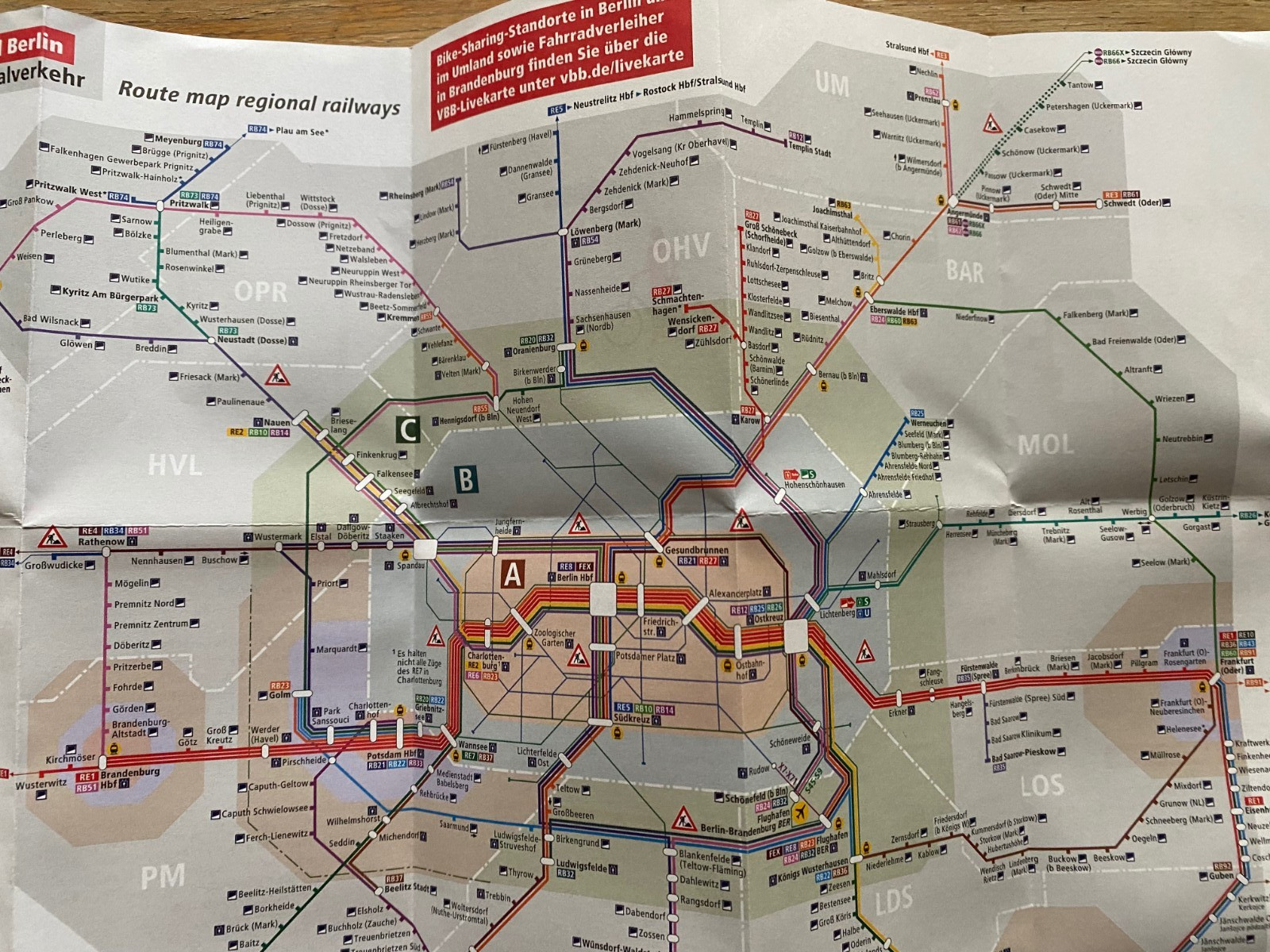 VBB Brandenburg Berlin Liniennetz Regionalverkehr Route Map Regional Trains 2025