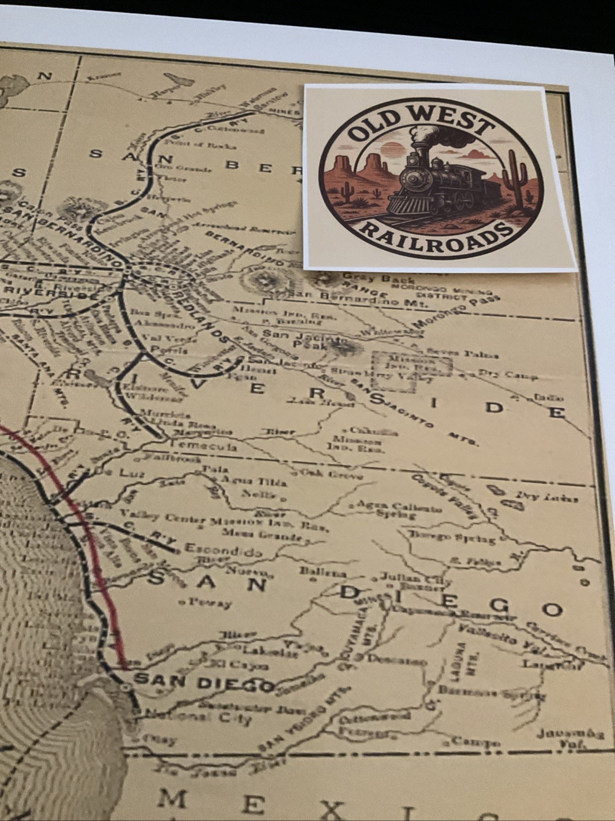 Southern California Railway Santa Fe Route Route Map