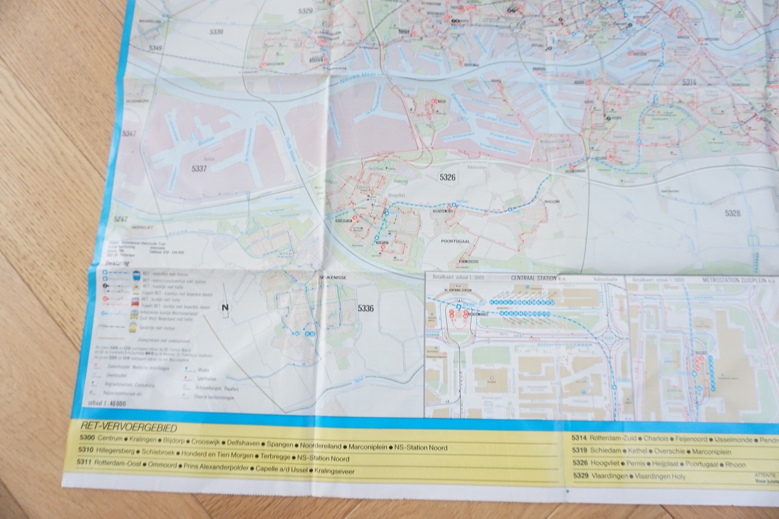 1982 RET Holland Netherlands Bus Tram Railway Route Map