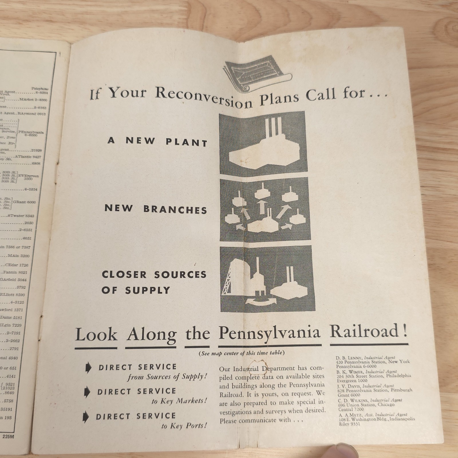 1944 Pennsylvania Railroad PRR Brochure WWII Buy War Bonds For Victory! Vintage