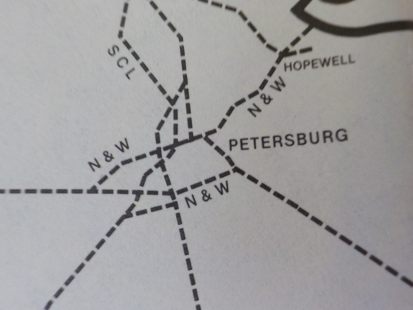 Map Rail lines in Virginia July 26, 1975 Conrail Solvent carriers Folded