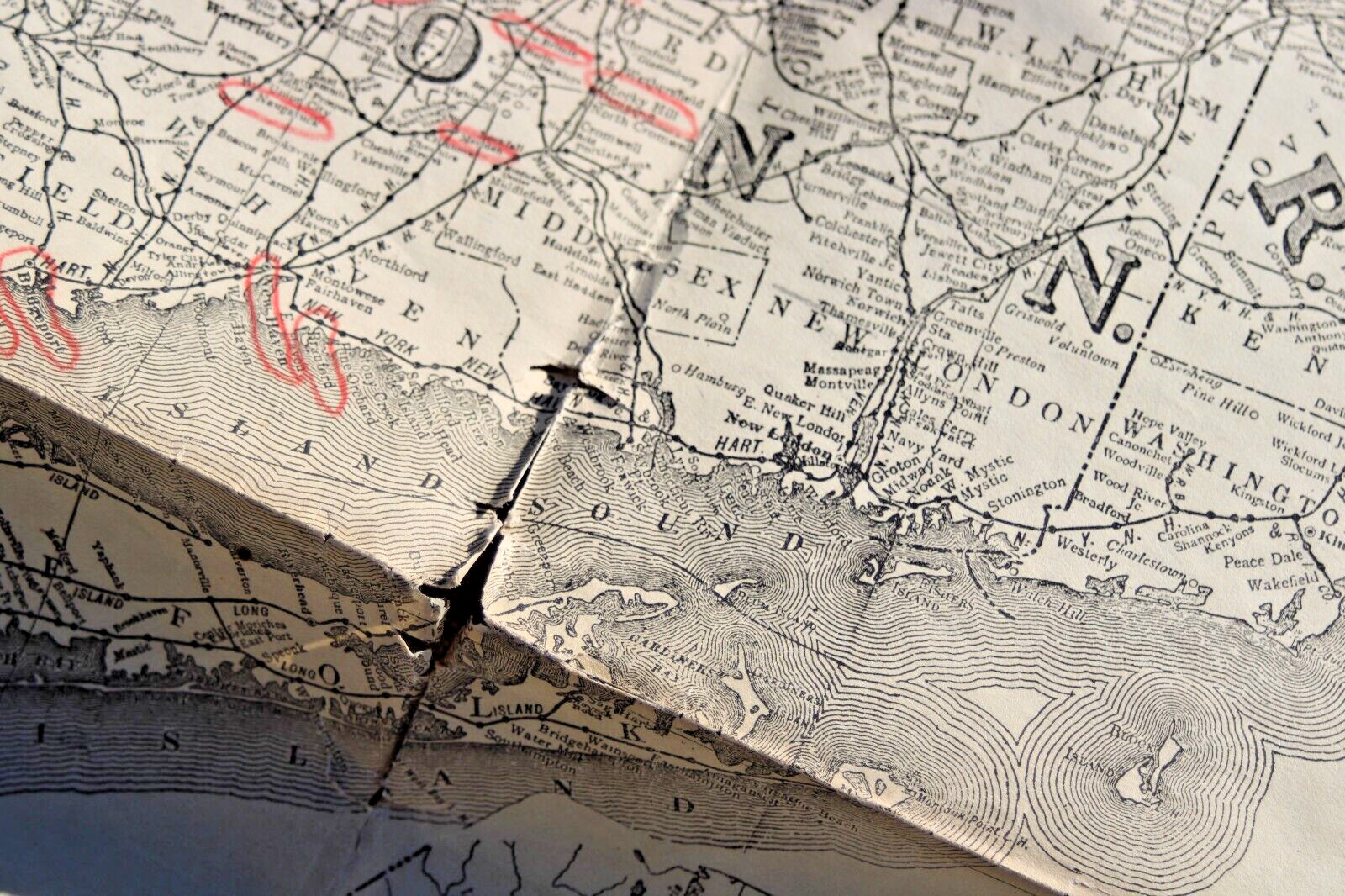 Early 1900’s Special Map of Trunk Line and New England Territories 38″ x 32″