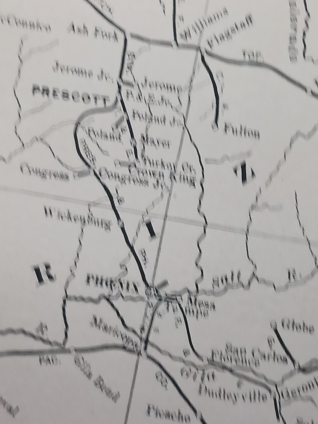 ~1906 Train Route Map COLORADO Utah ARIZONA New Mexico all Railroad Lines 11×9″